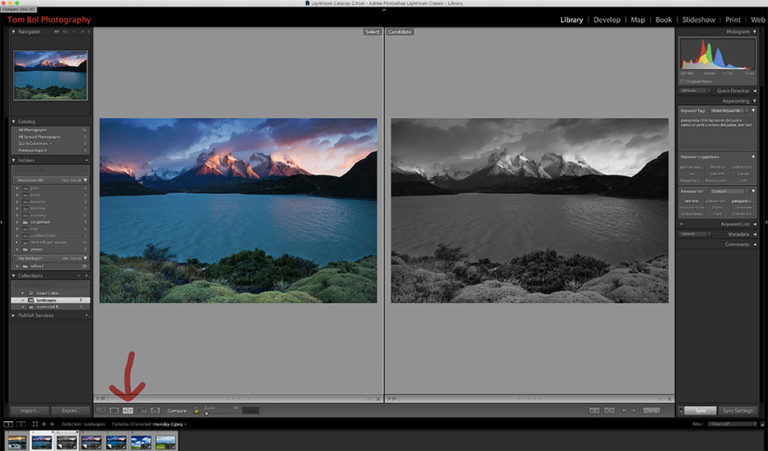 compare mode lightroom