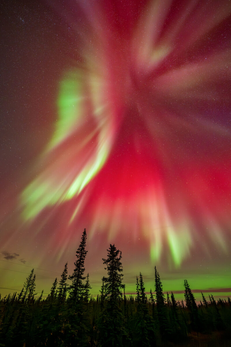 Aurora on the Glenn Highway near Eureka Summit